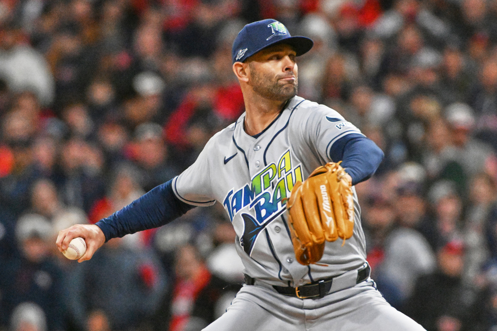 Rays pitcher Nick Martinez shuts down Guardians in Game 4 of ALCS to help even series